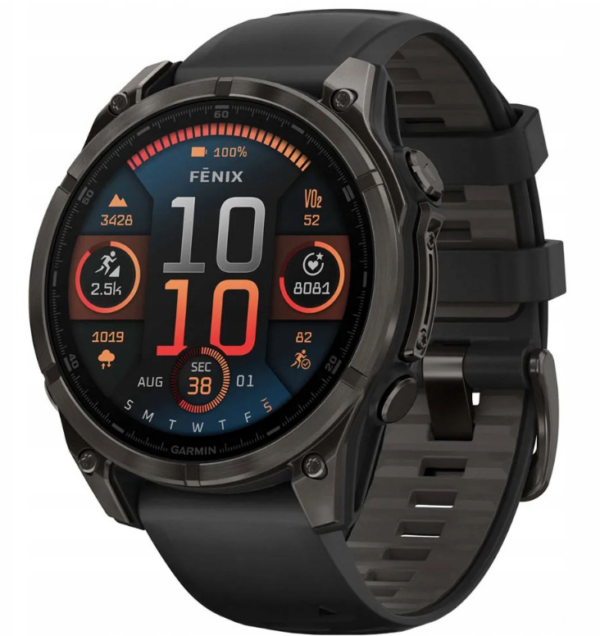 Smartwatch Garmin Fenix 8 47mm AMOLED Sapphire Carbon grey DLC titanium